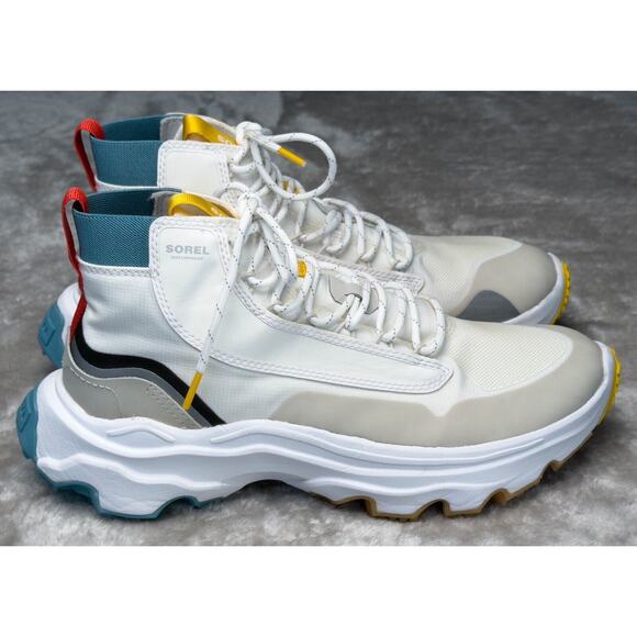 Sorel Kinetic Breakthru Venture Mid Waterproof White Moonstone Sneaker Womens 10 - Picture 10 of 16